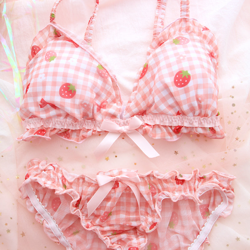 Nibimi Cute strawberry underwear set NM1476