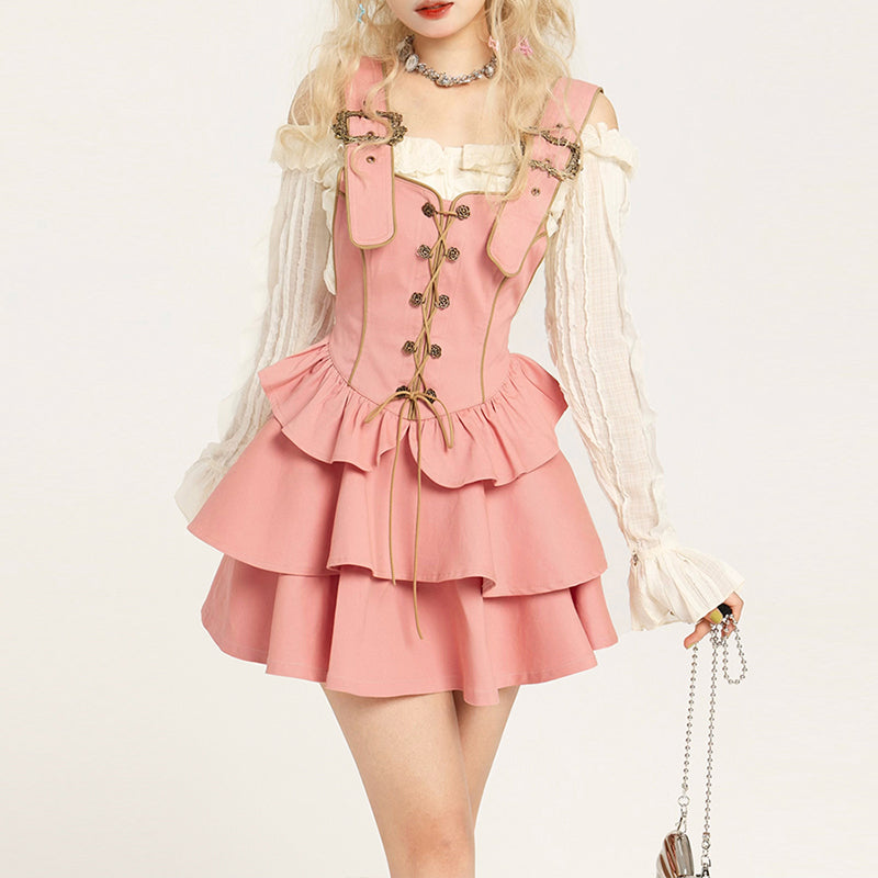 Nibimi Lolita lace cake skirt dress NM2857