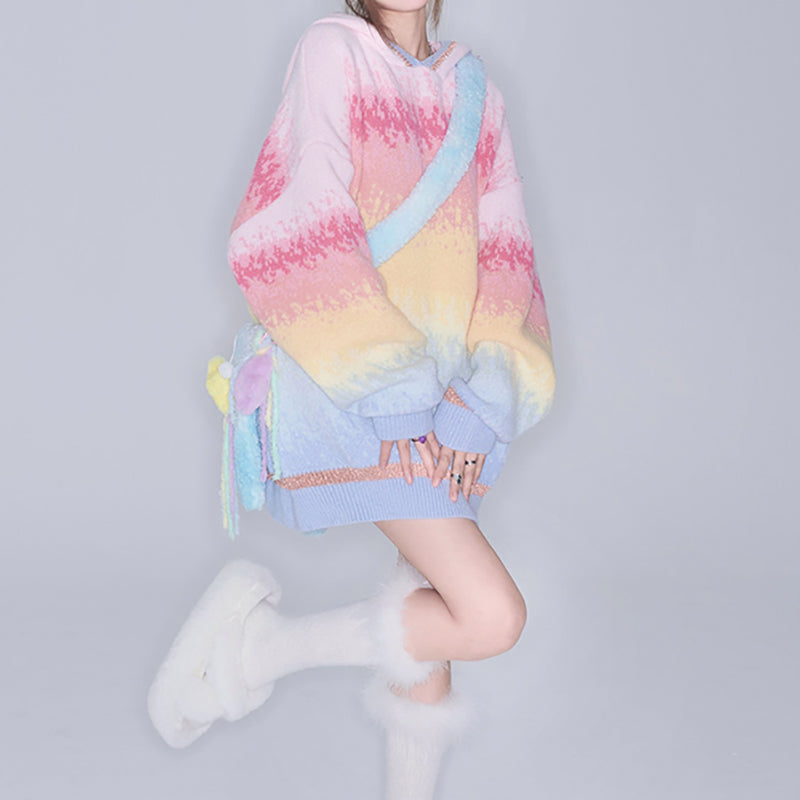 Nibimi kawaii rainbow sweater NM2927