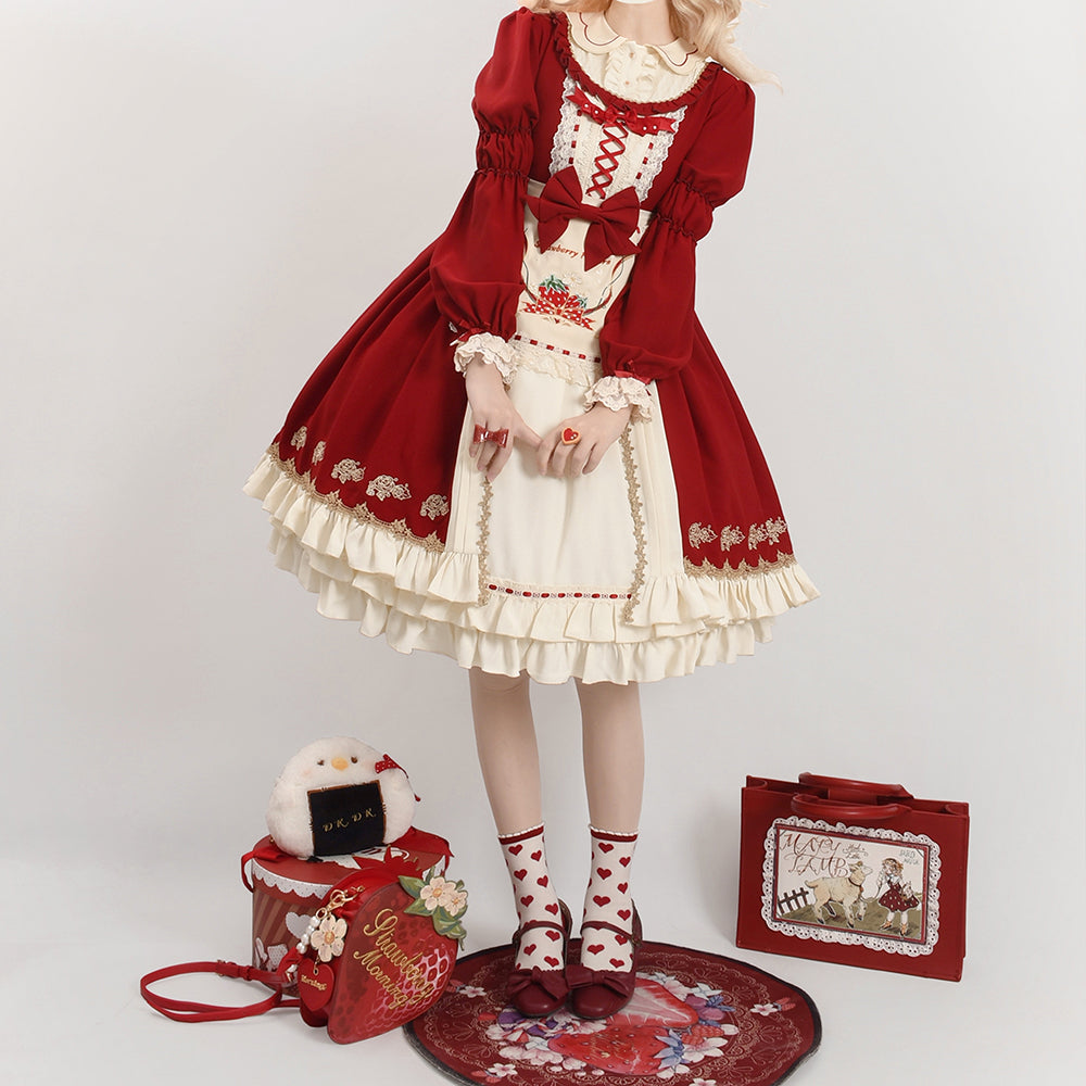 Nibimi Lolita strawberry cute dress NM3066