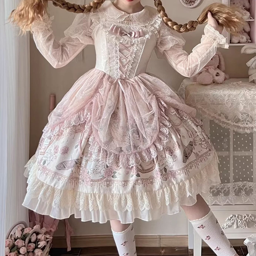 Nibimi Lolita rose lace JSK dress NM3067
