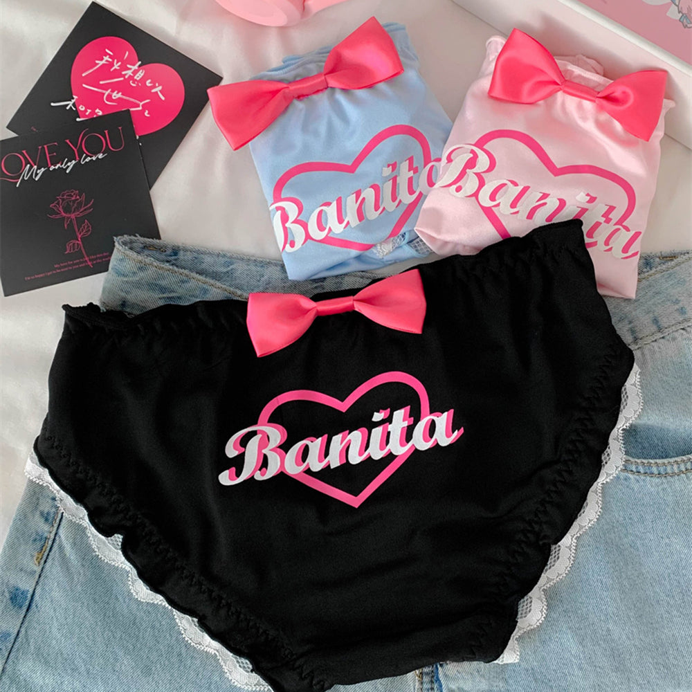 Nibimi kawaii bow love barbie panties NM3100