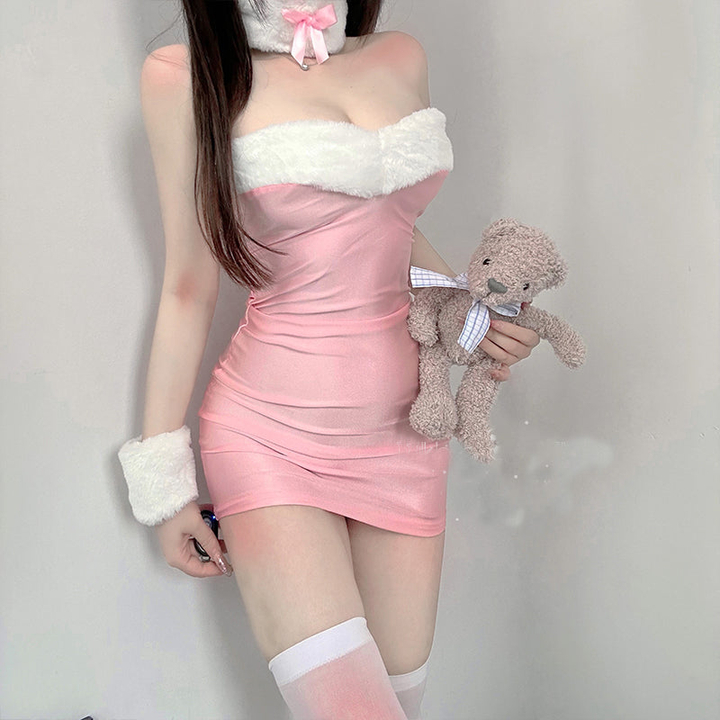 Nibimi kawaii pink bunny dress NM3119
