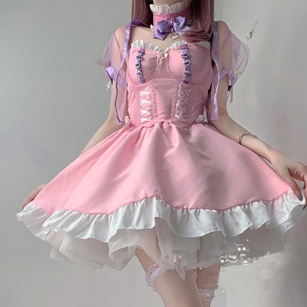 Nibimi Lolita cute bow maid dress NM3123