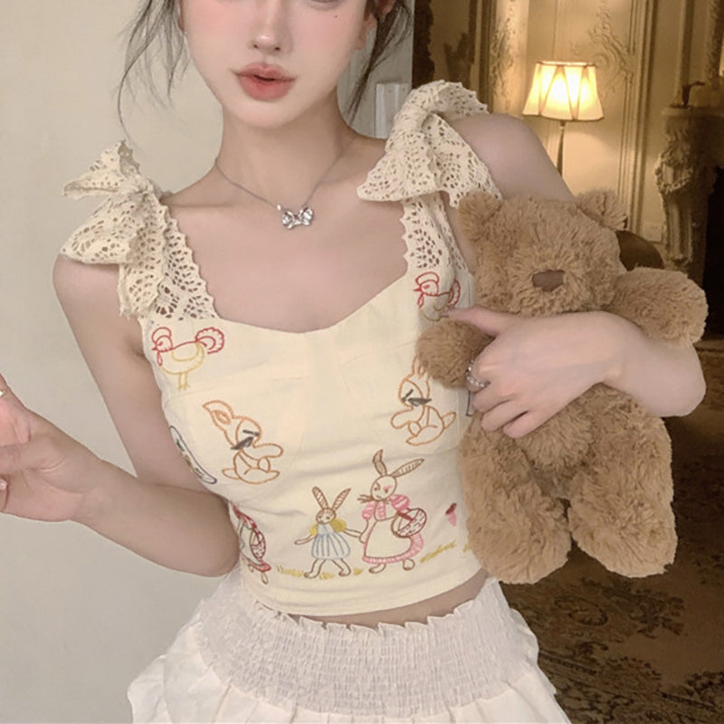 Nibimi cute bunny lace camisole NM3267