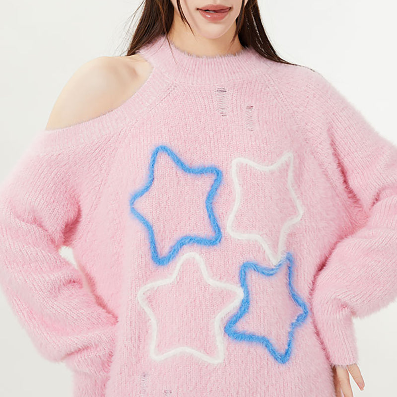 Nibimi kawaii star knitted sweater NM3276