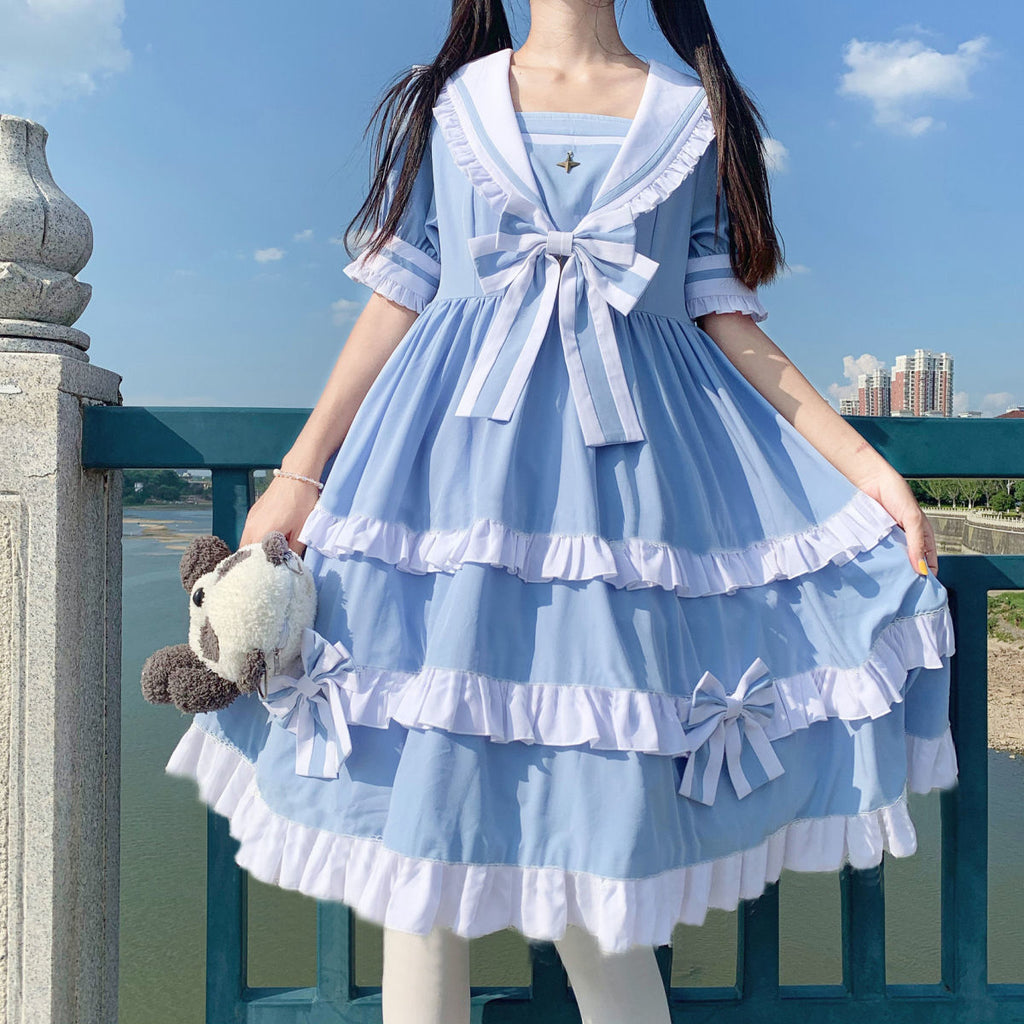 Nibimi Lolita Bow College Dress NM3316