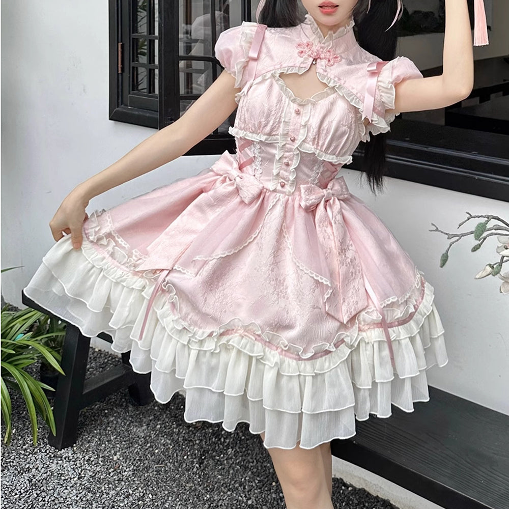 Nibimi Lolita Lace Bow JSK Dress NM3323