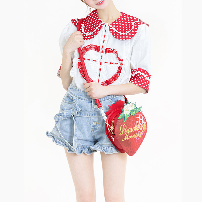 Nibimi Lolita Cute Strawberry Shirt NM3345