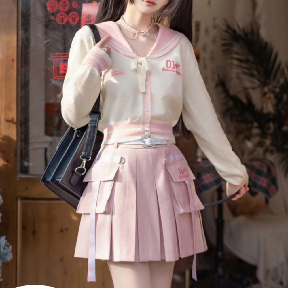 Nibimi Lolita preppy sweater set NM3358