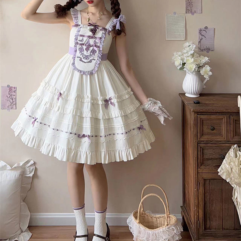 Nibimi Lolita preppy bow JSK dress NM3384