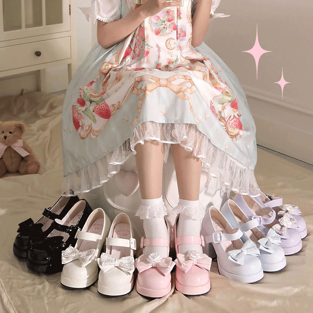 Nibimi Lolita Bow Mary Jane High Heels NM3410