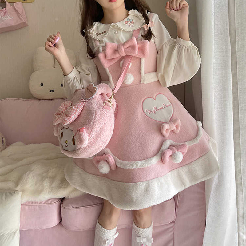 Nibimi Lolita Bow Cinnamon Dress NM3474