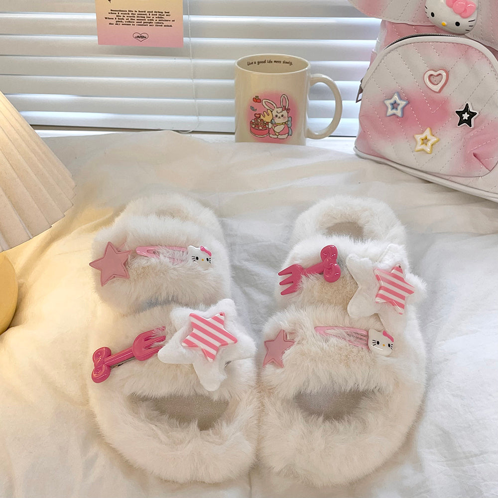 Nibimi Lolita cute star Hello Kitty slippers NM3489