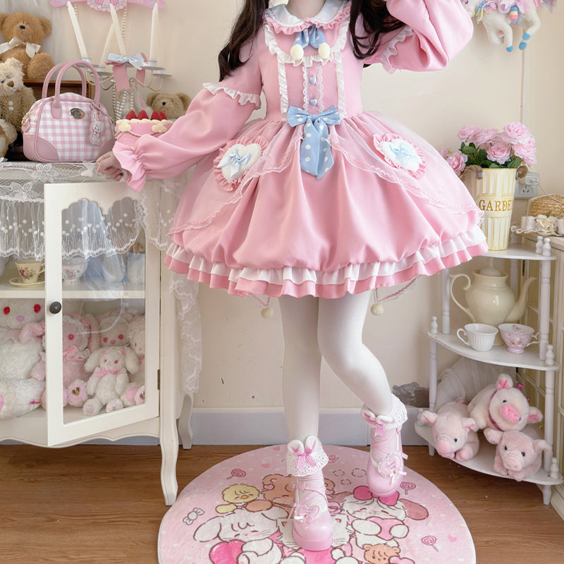 Nibimi Lolita Love Bow OP Dress NM3538