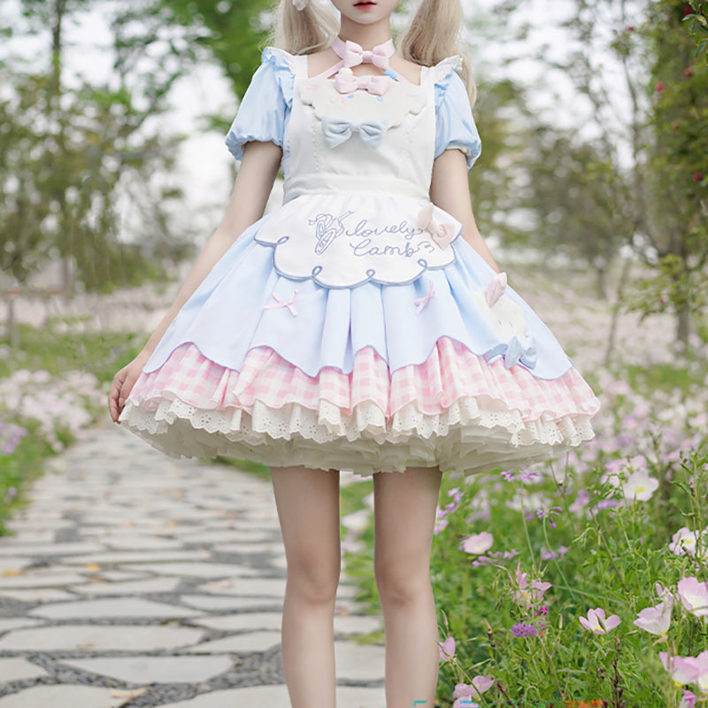 Nibimi Lolita Lamb Bow OP Dress NM3554