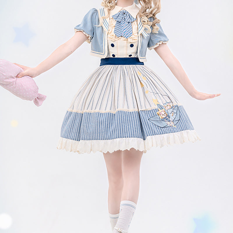 Nibimi Lolita Star Navy Dress NM3562