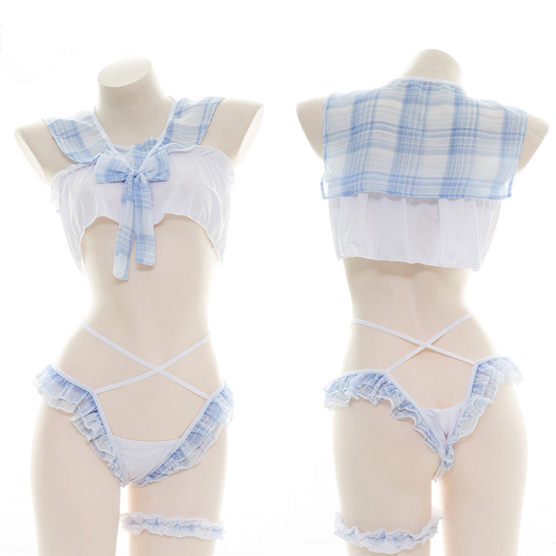 Nibimi Lolita bow maid sailor dress pajamas NM3585