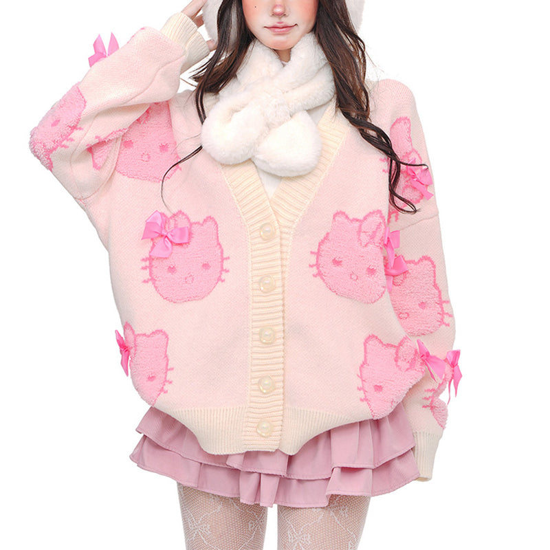 Nibimi kawaii Hello Kitty knitted sweater NM3630