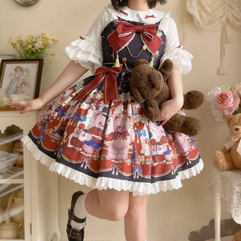 Nibimi Lolita Bow Bear JSK Dress NM3639