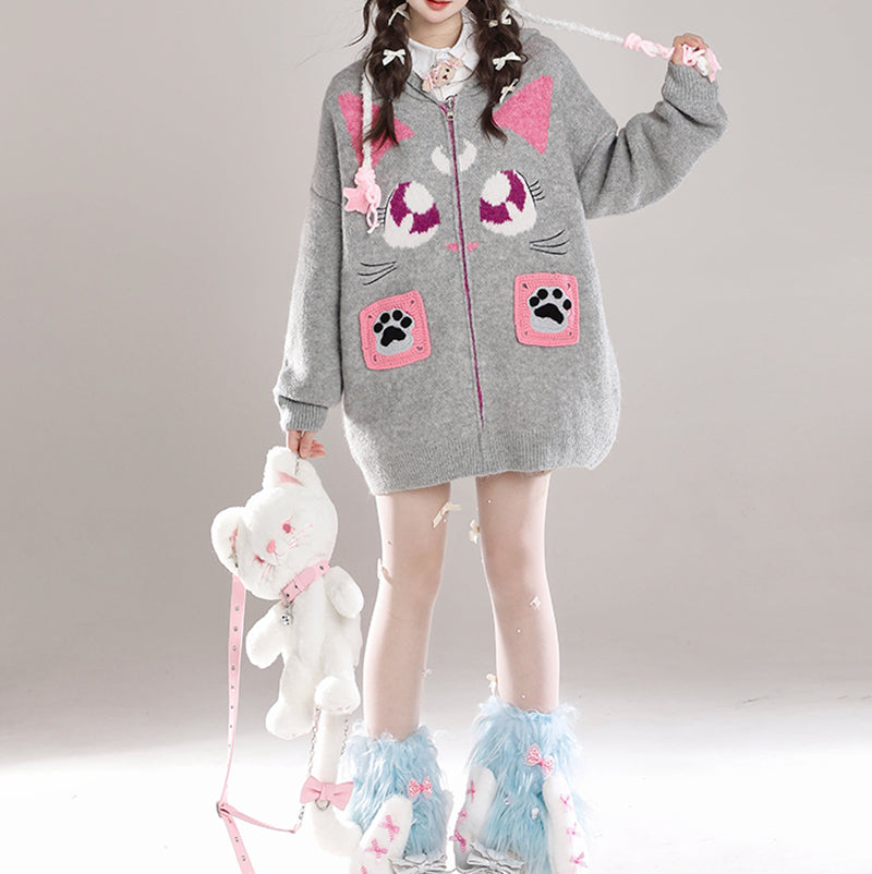 Nibimi Lolita cat knitted coat NM3655