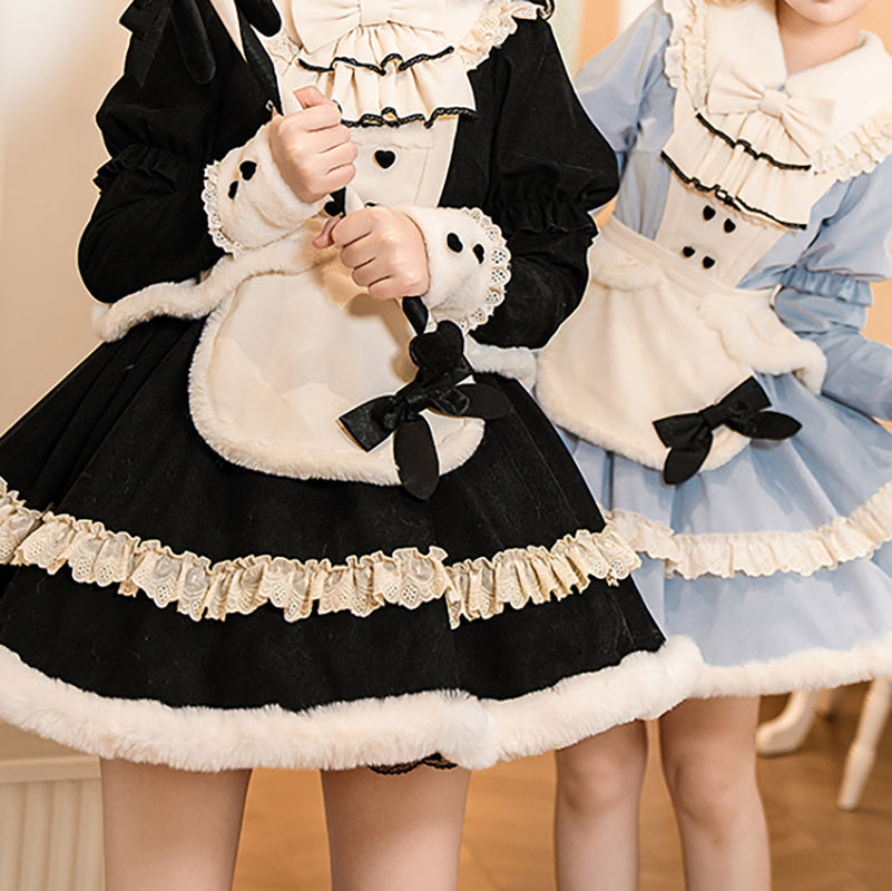 Nibimi Lolita Bow Lace OP Dress NM3670