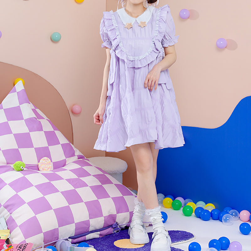 Nibimi Cute Bow Purple Dress NM2611