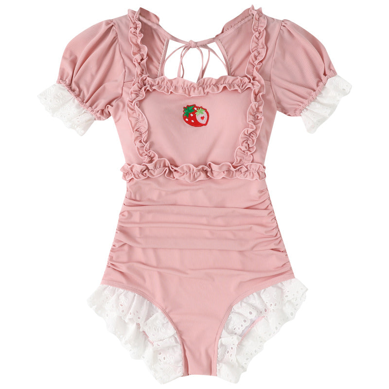 Nibimi Cute Strawberry Lolita Swimsuit NM2614