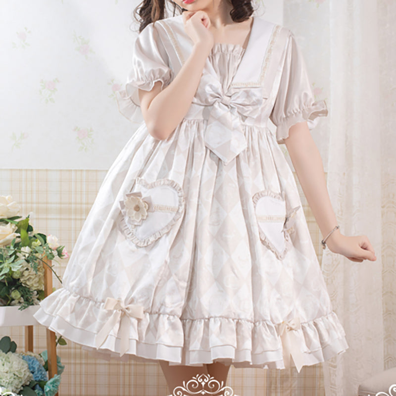 Nibimi Lolita cute bow dress NM2378