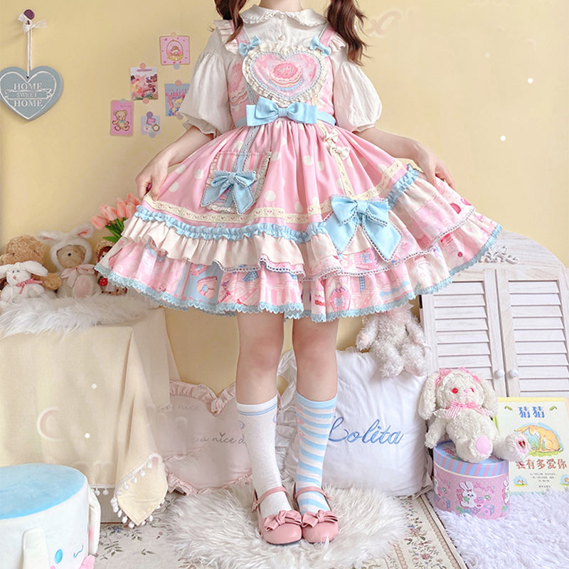 Nibimi cute jsk lolita bow dress NM2729