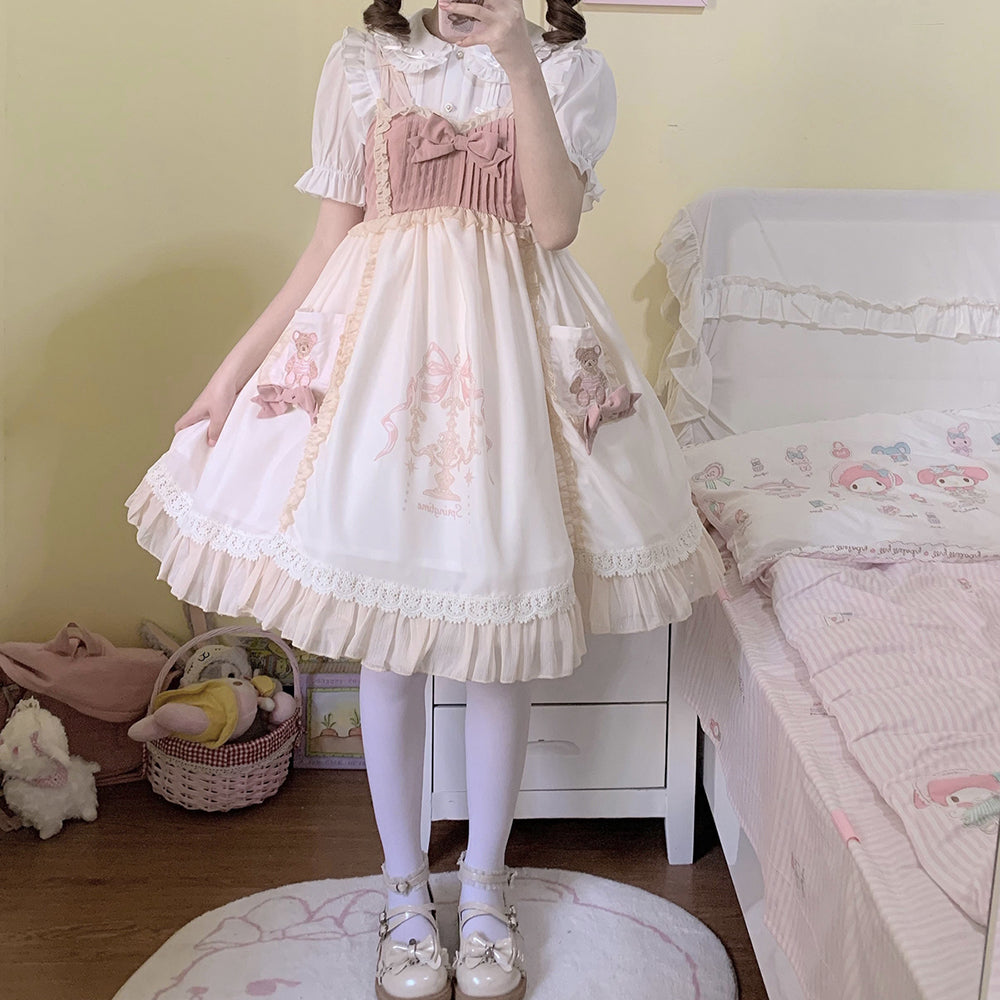 Nibimi cute lolita bow dress NM2537