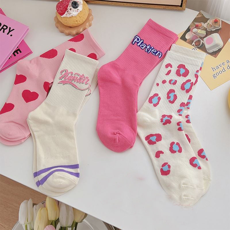 Nibimi cute love pink stockings NM2418