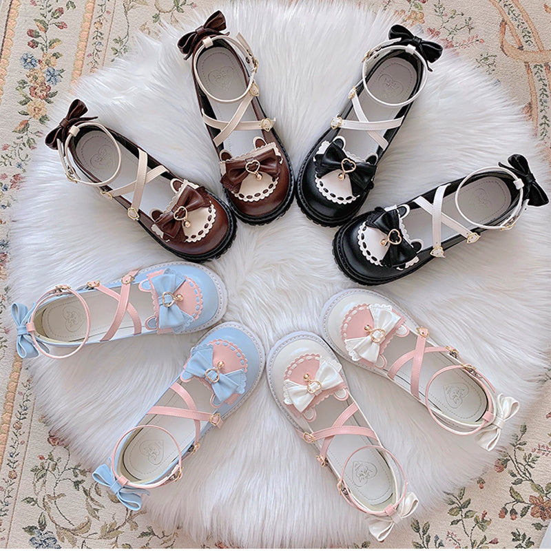 Nibimi lolita bow princess shoes NM2394