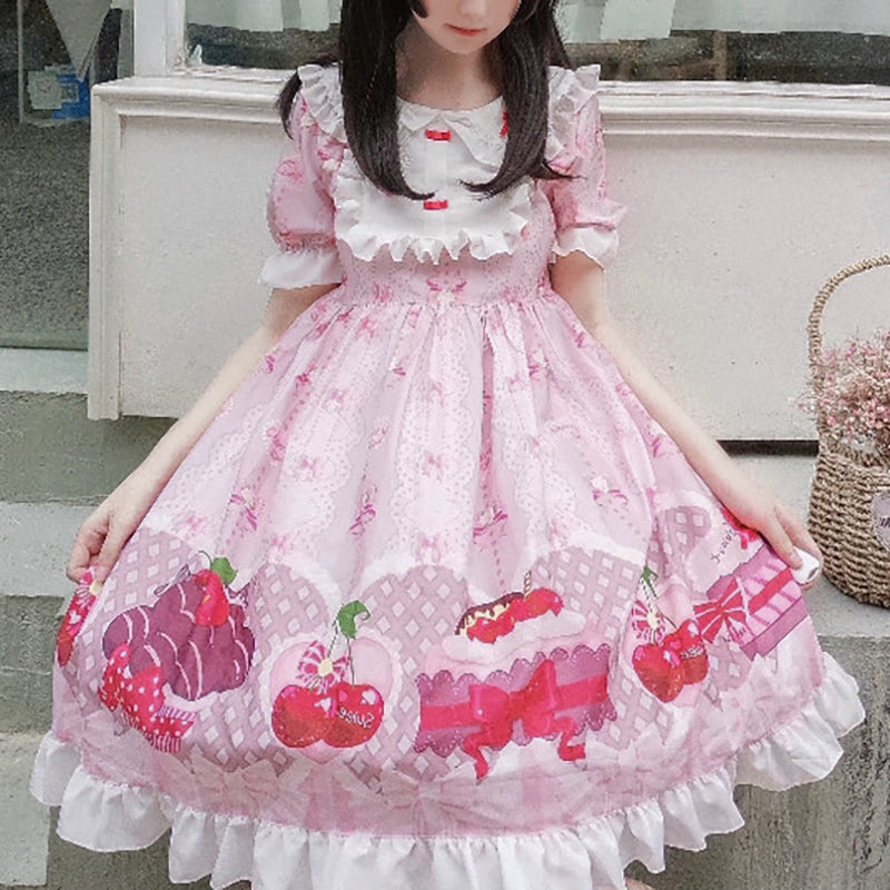 Nibimi lolita cute cherry dress NM2546