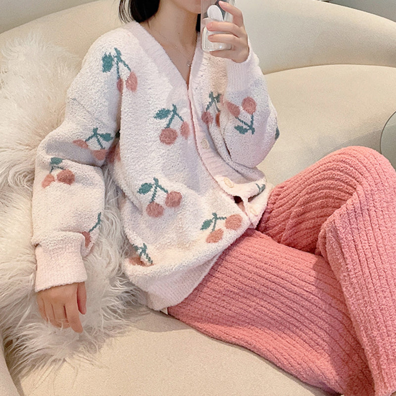 Nibimi Cute peach cherry pajamas NM1441 – nibimi