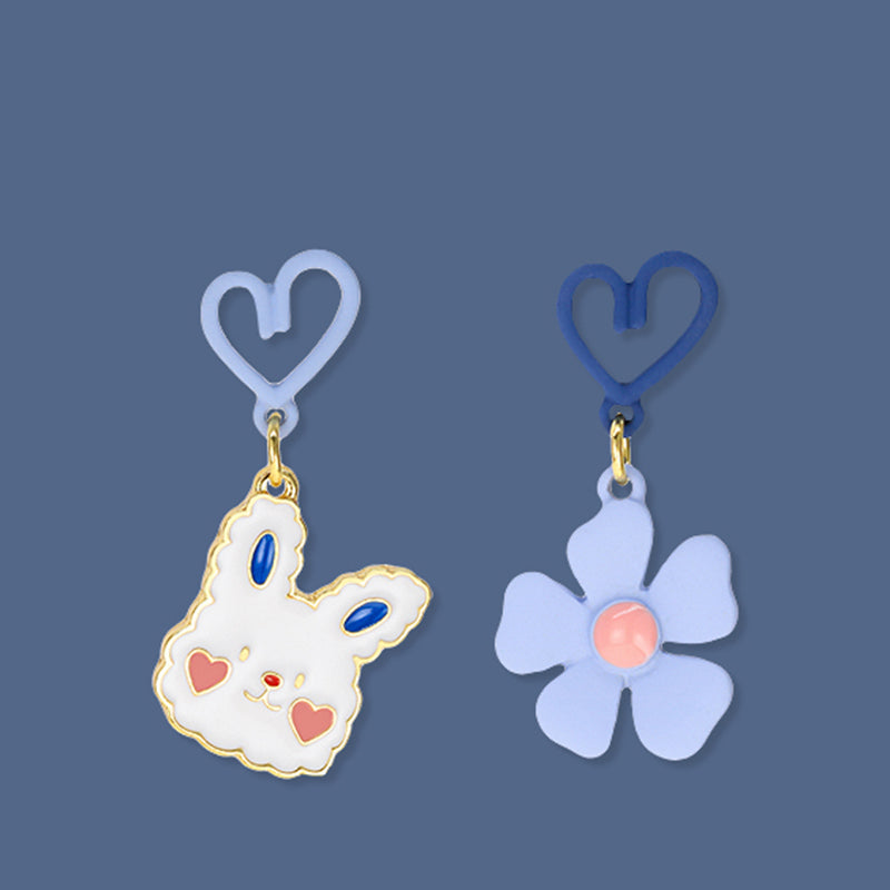Nibimi Cute bunny flower earrings NM1468