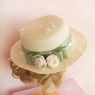 Nibimi Lolita bow straw hat NM780