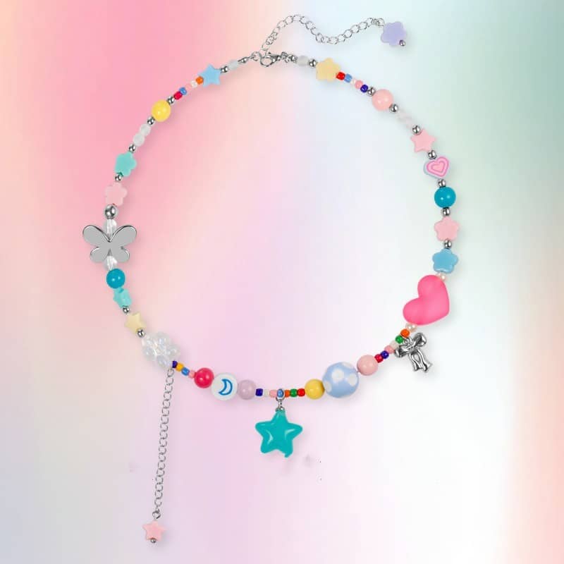 Nibimi Cute star bow necklace NM2035