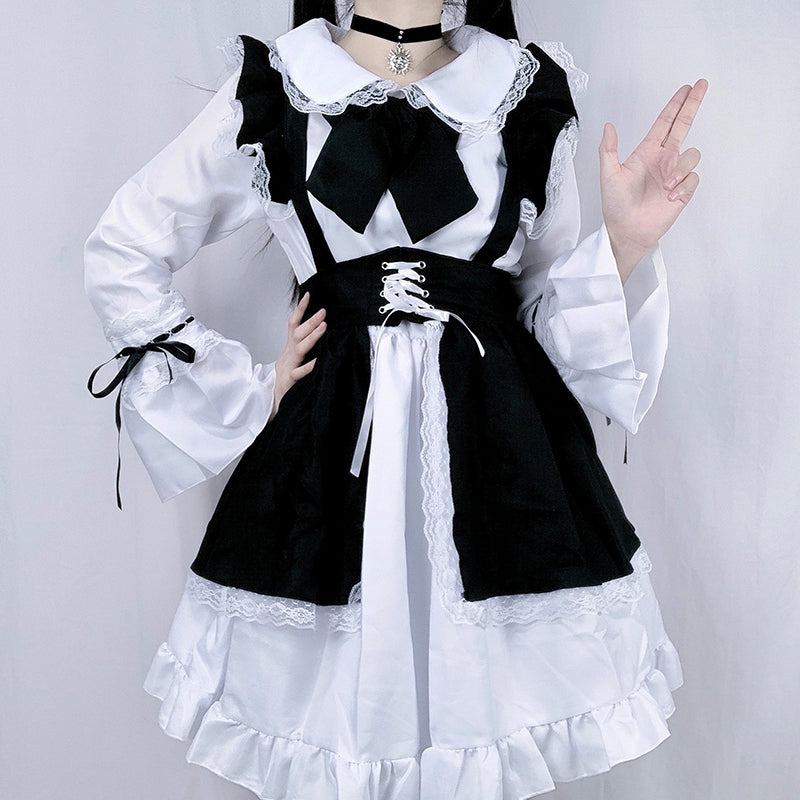 Nibimi Lolita Cos Gothic Maid Dresses NM529