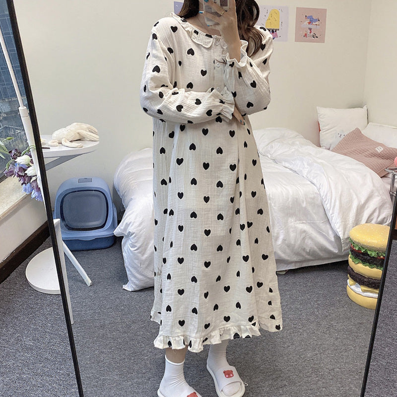 Nibimi Heart-shaped Loose Tracksuit pajamas NM226