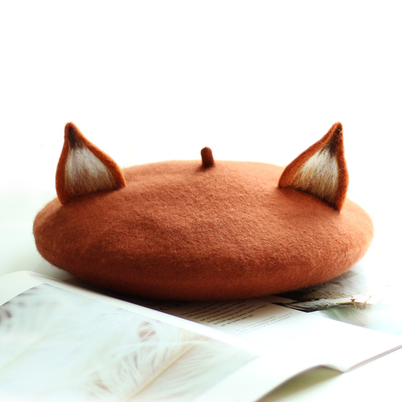 Nibimi Creativity Cute Cartoons Fox ears Berets NM290